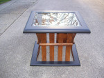 1980s Coffee Table Curved Slat and Glass