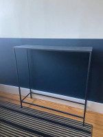 Metal Console Table Grey Enamel