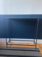 Metal Console Table Grey Enamel