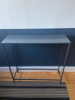 Metal Console Table Grey Enamel