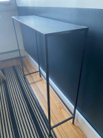 Metal Console Table Grey Enamel