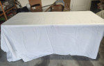 White Tablecloth for 6 Foot Folding Table