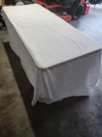 White Tablecloth for 6 Foot Folding Table