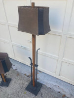 high end rustic farm house mountain cabin lamp set floor and table