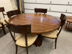 Round dining room table and 6 chairs