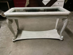 Ornate Whitewash Console / Accent Table