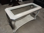 Ornate Whitewash Console / Accent Table