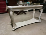 Ornate Whitewash Console / Accent Table