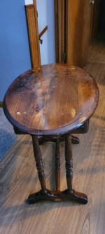 Solid wooden table with drawer