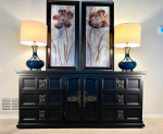 STUNNING BLACK SET dresser/side table/nighstand/buffet/tv stand/dining server/si