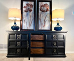 STUNNING BLACK SET dresser/side table/nighstand/buffet/tv stand/dining server/si
