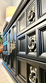 STUNNING BLACK SET dresser/side table/nighstand/buffet/tv stand/dining server/si