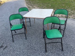 MCM Folding Table and Chairs