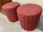 Set of 2 Moroccan Style Pouf Foot Ottoman / seat or end table