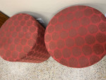 Set of 2 Moroccan Style Pouf Foot Ottoman / seat or end table