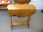 Mid Century Pine Drop Leaf Side Table