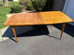 MCM Walnut Dining Table with Leaf Extension