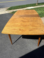 MCM Walnut Dining Table with Leaf Extension