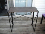 Heavy Metal Microwave Table or Side Table-31.5"L X 15"W X 30"H