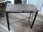 Heavy Metal Microwave Table or Side Table-31.5"L X 15"W X 30"H