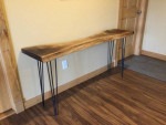 LIVE EDGE BLACK WALNUT HALL/CONSOLE TABLE