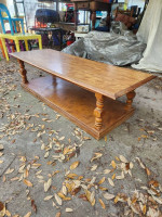 Brown wood coffee table