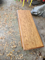 Brown wood coffee table