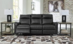 Mancin faux leather Reclining Sofa with Drop Down Table