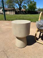 Four Hands Brand New Jovie Round Solid Teak Outdoor Side Table or Stool (2 avail