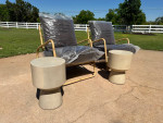 Four Hands Brand New Jovie Round Solid Teak Outdoor Side Table or Stool (2 avail