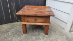 Coffee table/ Small Rustic distressed/ Solid wood