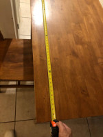 Sturdy Solid Wood Desk / Kitchen Table with Wood Chair