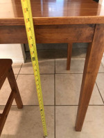 Sturdy Solid Wood Desk / Kitchen Table with Wood Chair