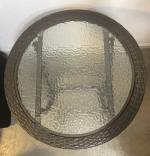 Folding Glass Top Patio Table