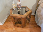 Octagonal END TABLE / NIGHTSTAND - OAK - $40