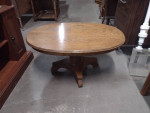 Oval oak side table