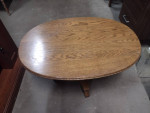 Oval oak side table
