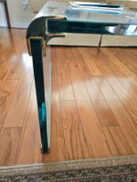 1970s Waterfall Brass and Glass Coffee Table $1600 new, now $400