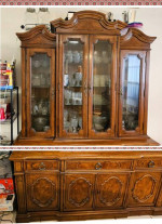 Thomasville Dining set: Table, 6 Chairs, China Hutch, Buffet - $640