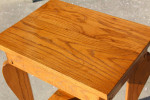 Hand made oak nightstand end side accent table