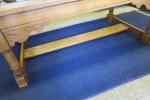 REDUCED Oak Coffee Table 2 Smoked Glass Inserts-2 side Drop Leaves