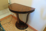 Demi lune Mahogany Half Circle Console Table