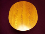 OAK OVAL SIDE TABLE W/ DRAWER