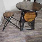 Table with attached seating