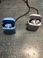 Wireless Bluetooth headphones - two complete sets with charging cases