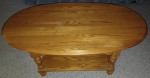 Solid oak coffee table