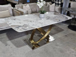 New! White Stone Dining Table