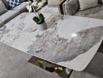 New! White Stone Dining Table