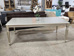 New! Silver Extendable Dining Table