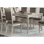 New! Silver Extendable Dining Table
